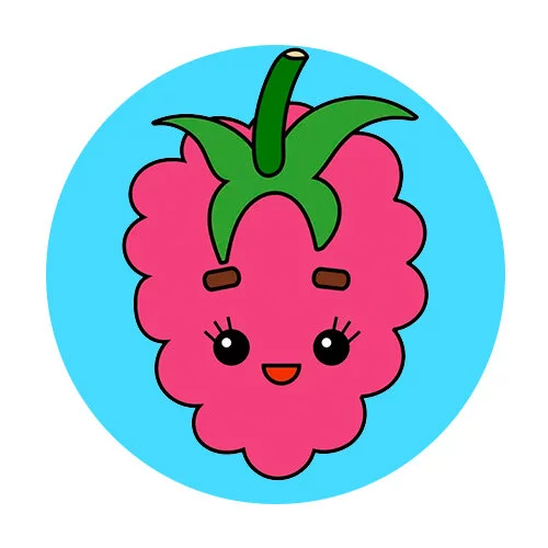 Цветной вариант раскраски милая малинка каваи