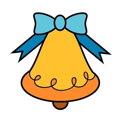 Цветной вариант раскраски миленький колокольчик