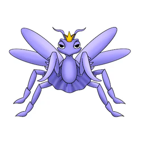 Цветной пример раскраски мисс луна банбан