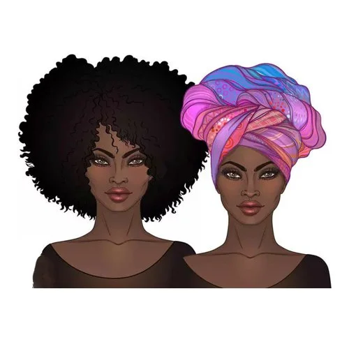 Цветной вариант раскраски модели для визажиста