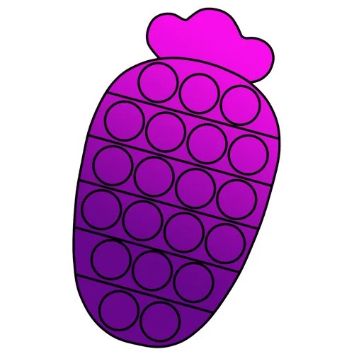 Цветной вариант раскраски морковка поп-ит