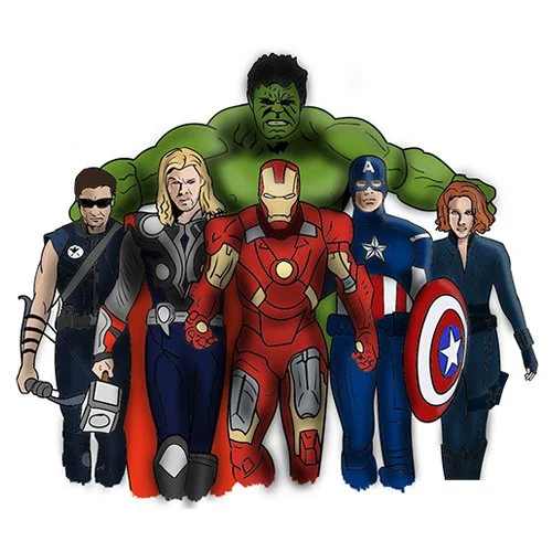 Цветной вариант раскраски мстители халк герои