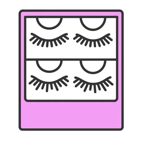 Цветной вариант раскраски накладные ресницы