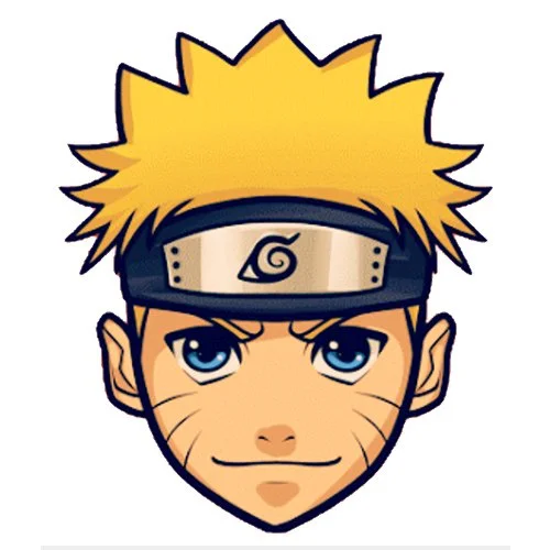 Цветной вариант раскраски наруто голова