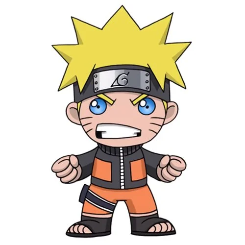 Цветной пример раскраски наруто простой рисунок