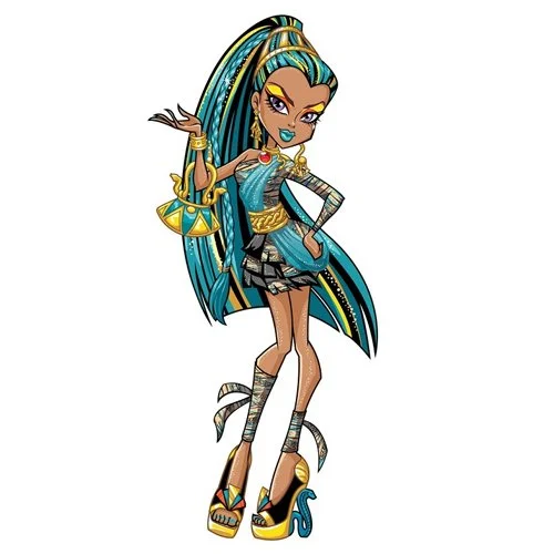 Цветной вариант раскраски нефера де нил в полный рост монстр хай