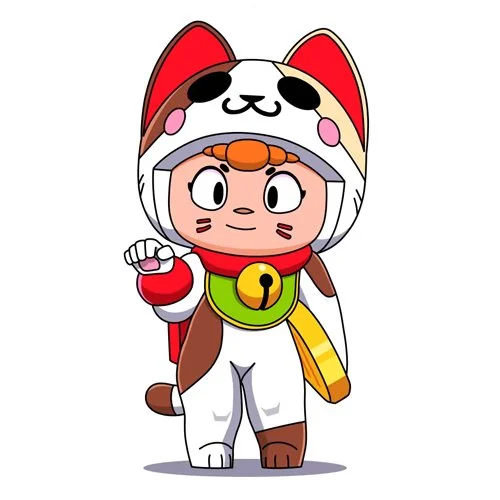 Цветной вариант раскраски нэко беа (неко)