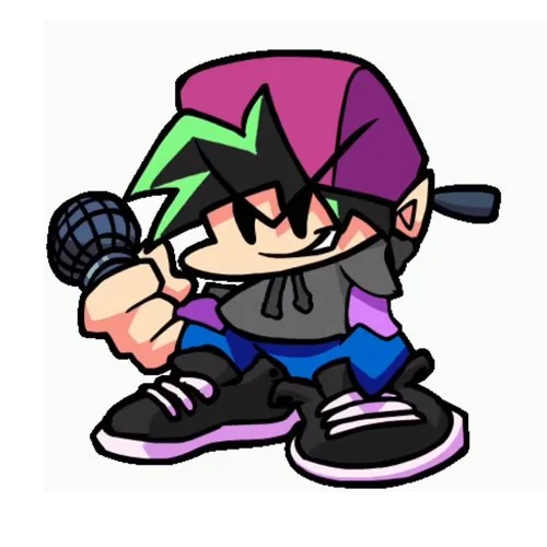 Цветной вариант раскраски нео бойфренд