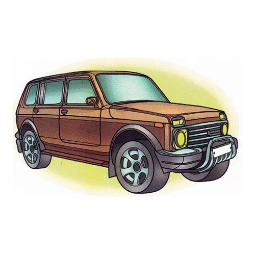 Цветной вариант раскраски нива ваз лада