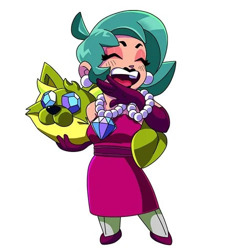 Цветной вариант раскраски новый боец лола