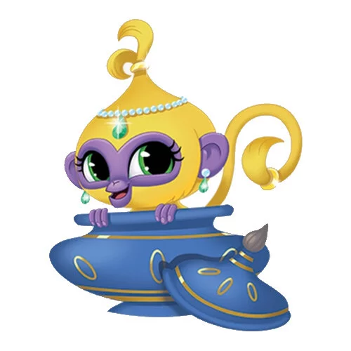 Цветной пример раскраски обезьянка тала