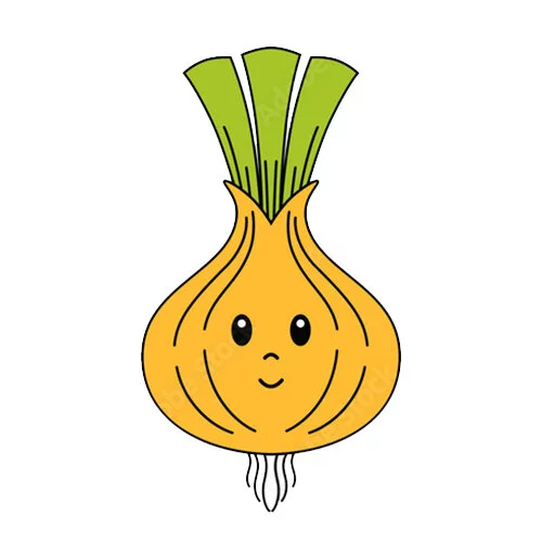 Цветной вариант раскраски обведи лук