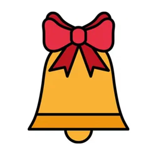 Цветной вариант раскраски один колокольчик