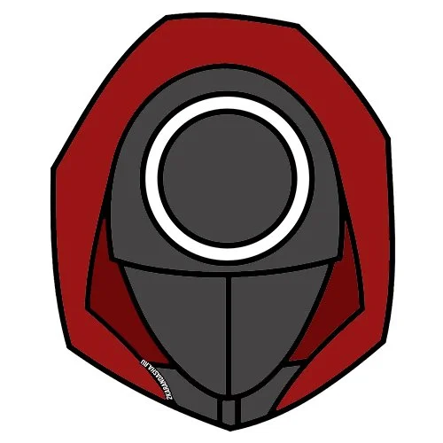 Цветной вариант раскраски охранник круг