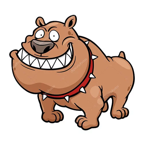 Цветной пример раскраски опасный пес собака