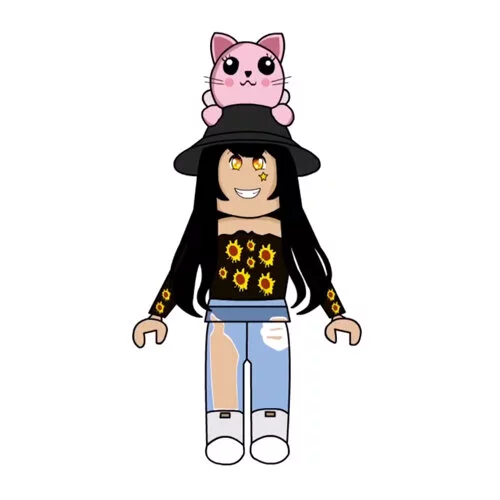 Цветной вариант раскраски персонаж девочка