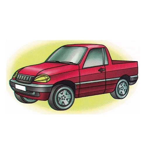 Цветной пример раскраски пикап лада