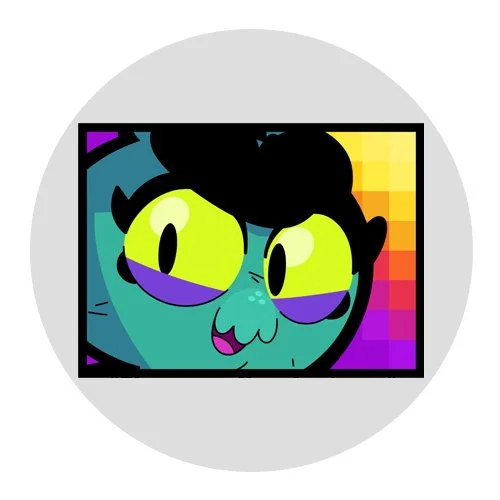 Цветной пример раскраски пин ева