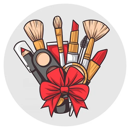 Цветной вариант раскраски подарочный набор косметики