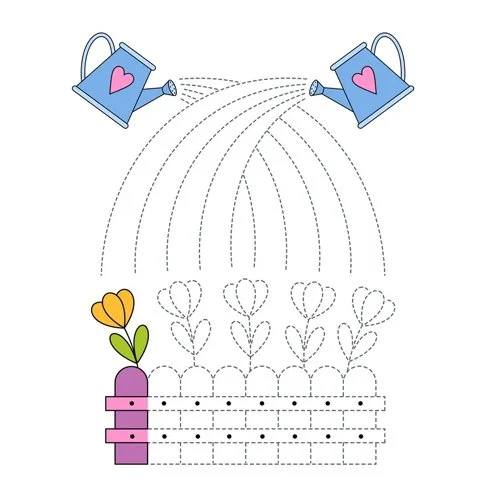 Цветной вариант раскраски полей цветы
