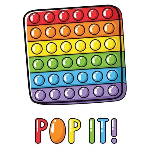 Цветной вариант раскраски pop it