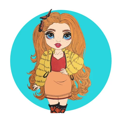 Цветной вариант раскраски poppy rowan