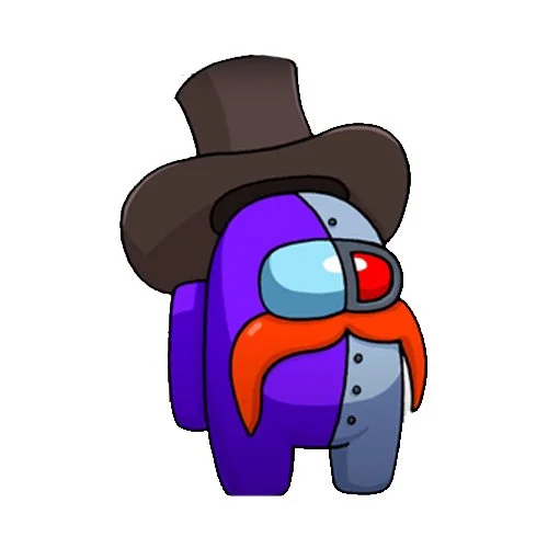 Цветной пример раскраски амонг ас правая рука