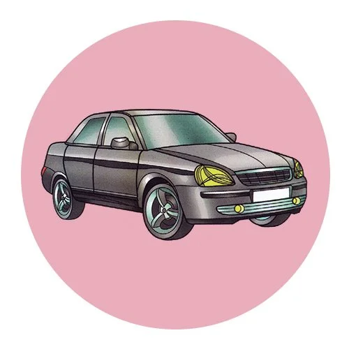 Цветной вариант раскраски приора лада ваз