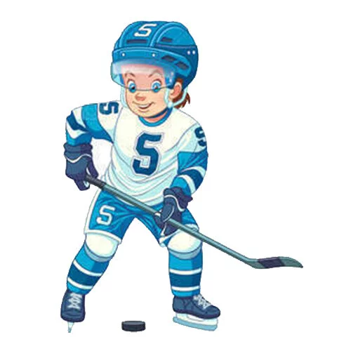 Цветной вариант раскраски профессиональный хоккеист