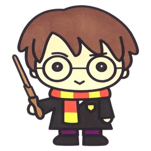 Цветной вариант раскраски простой рисунок гарри поттер