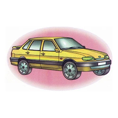 Цветной вариант раскраски пятнадцатая лада 2115