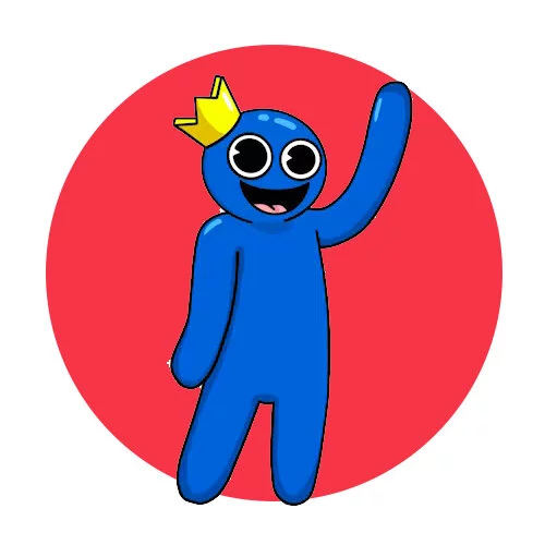 Цветной вариант раскраски радужные друзья blue