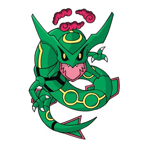 Цветной вариант раскраски rayquaza vmax покемоны