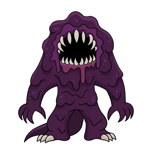 Цветной вариант раскраски роблокс doors greed