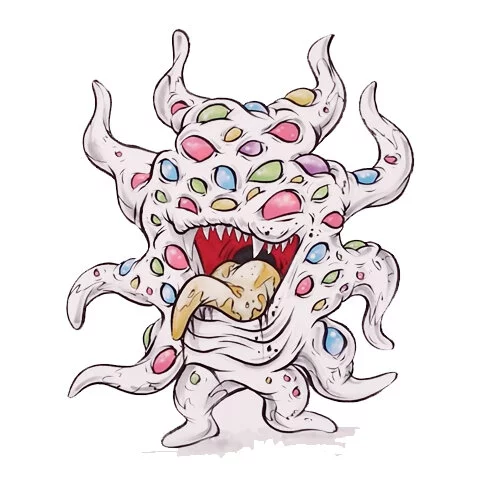 Цветной вариант раскраски роблокс двери монстры глаза