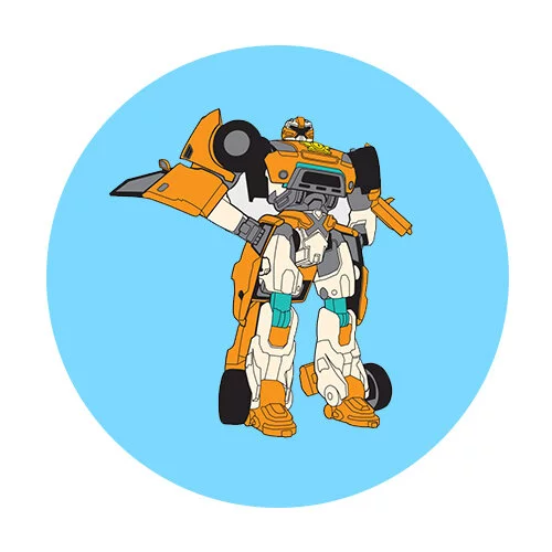 Цветной пример раскраски робот-защитник райана тобот х