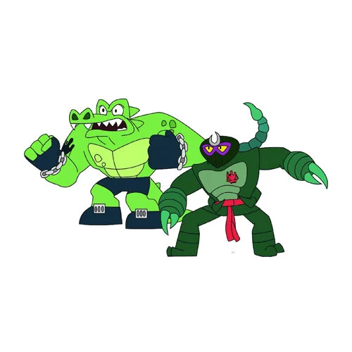 Цветной вариант раскраски рок джо и скорпиус гуджитцу