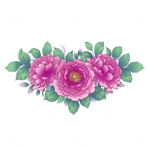 Цветной вариант раскраски розы шикарные