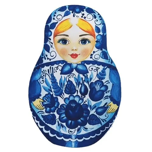 Цветной пример раскраски русская матрешка