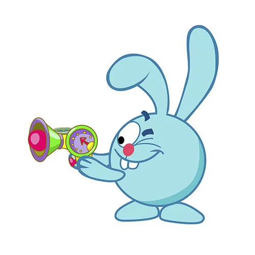 Цветной пример раскраски с цветным контуром малышарик крош