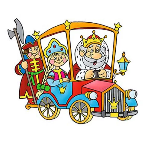 Цветной вариант раскраски с цветным образцом из мультика