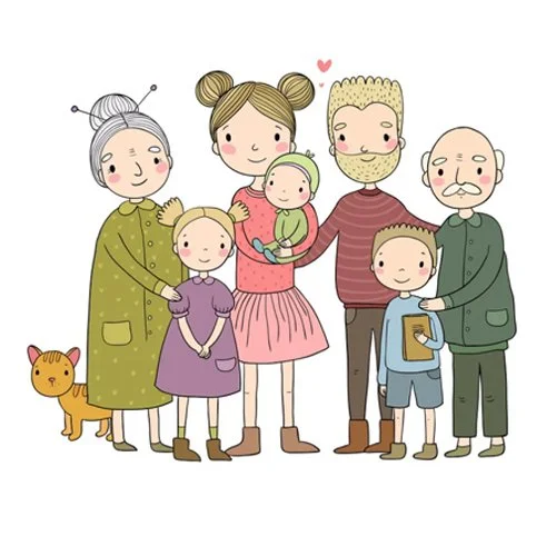 Цветной вариант раскраски с днем семьи! поздравление стих