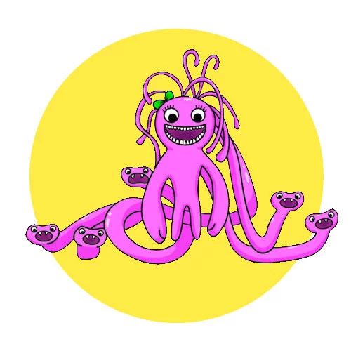 Цветной вариант раскраски сад банбана hairy mary