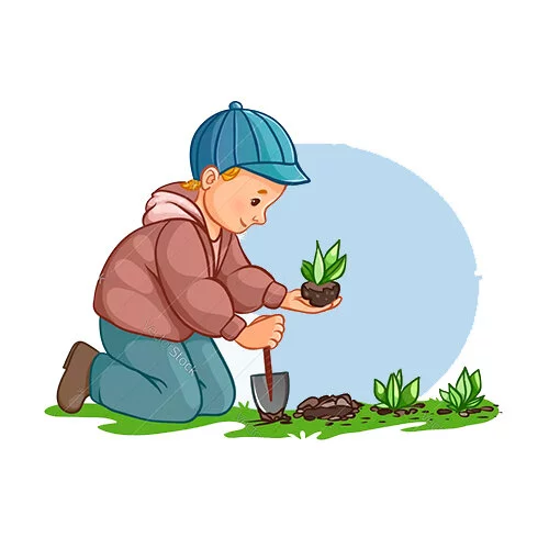 Цветной вариант раскраски сажай деревья экологичность