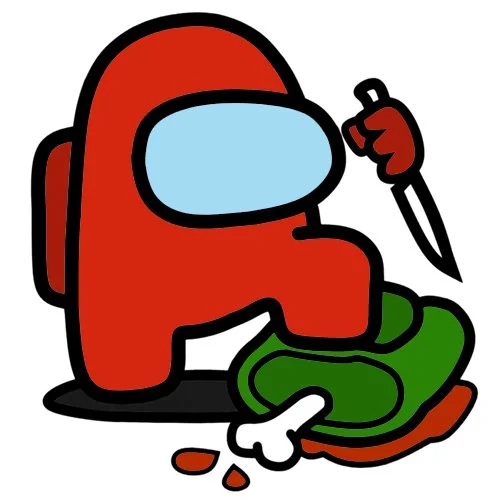 Цветной вариант раскраски амонг ас самозванец (импостер) убийца