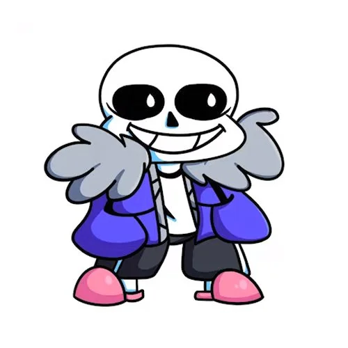 Цветной вариант раскраски санс fnf