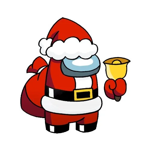 Цветной пример раскраски санта клаус амонг ас