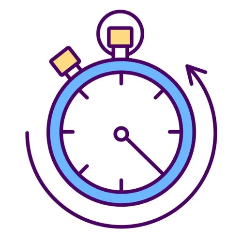 Цветной вариант раскраски секундомер