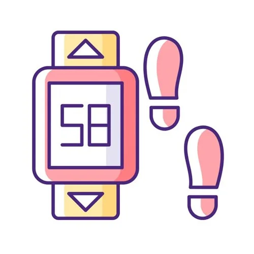 Цветной вариант раскраски шагомер