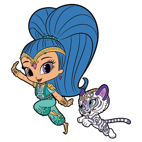 Цветной вариант раскраски шайн с тигренком нахал